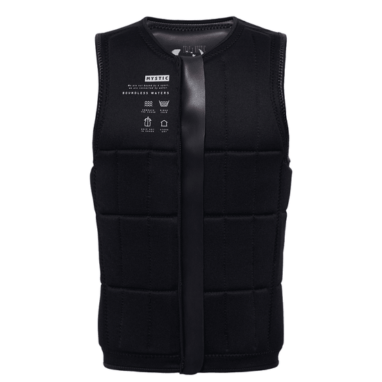 Schwarze Mystic Anarchy Impact Vest Innenseite mit Neopren und Logo