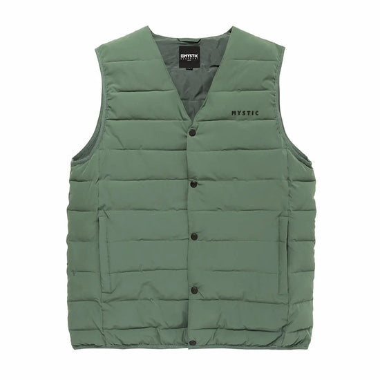 Mystic gesteppte Bodywarmer Warm Sand mit Druckknöpfen und Brustprint