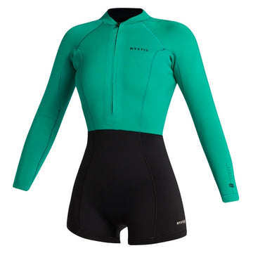 Mystic Lunar Longarm Shorty 2/2mm Fzip Women 2024 Black Green