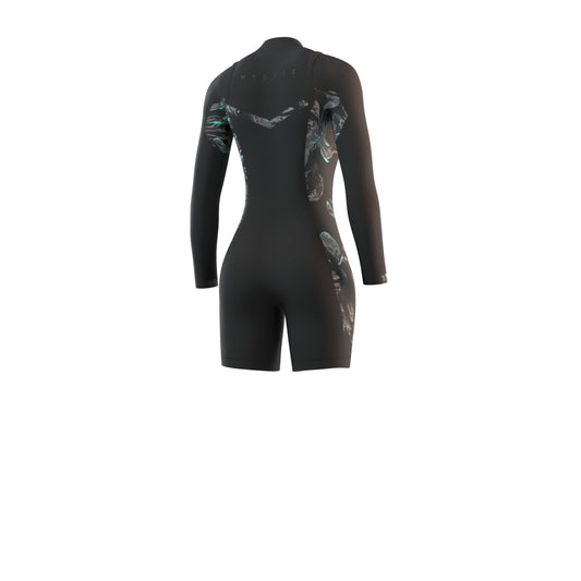 Mystic Dazzled Longarm Shorty 3/2mm Fzip Black
