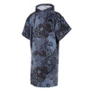 Mystic Poncho Velour AOP Blue Black