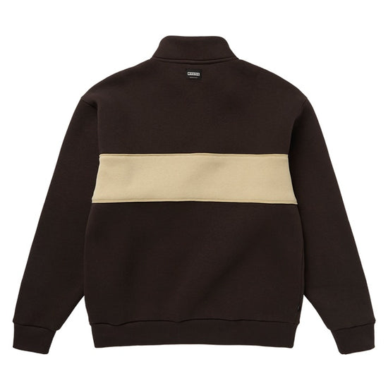 Mystic Slate Half Zip Sweat Dark Brown