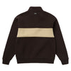 Mystic Slate Half Zip Sweat Dark Brown