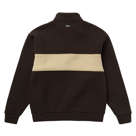 Mystic Slate Half Zip Sweat Dark Brown