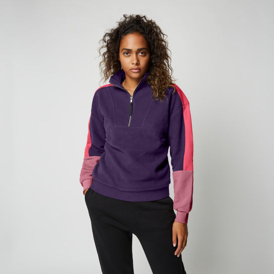 Mystic The Heat Zip Up Sweat Deep Purple