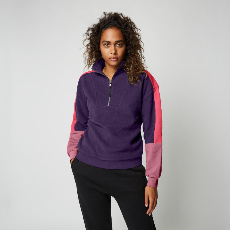 Mystic The Heat Zip Up Sweat Deep Purple