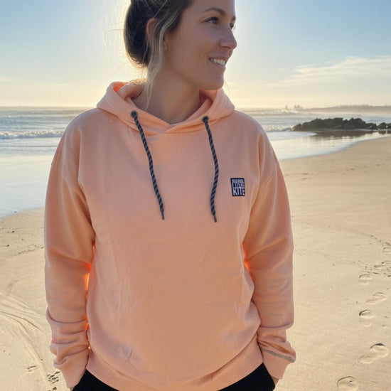 Schwerelosigkite Hoodie Wind Waves Coral