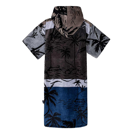 Atlantic Shore Surf Poncho Palm Tree Navy Grey