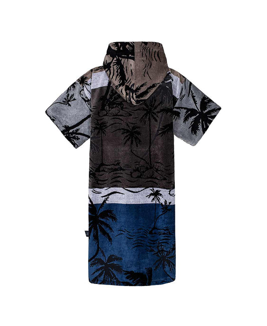Atlantic Shore Surf Poncho Palm Tree Navy Grey
