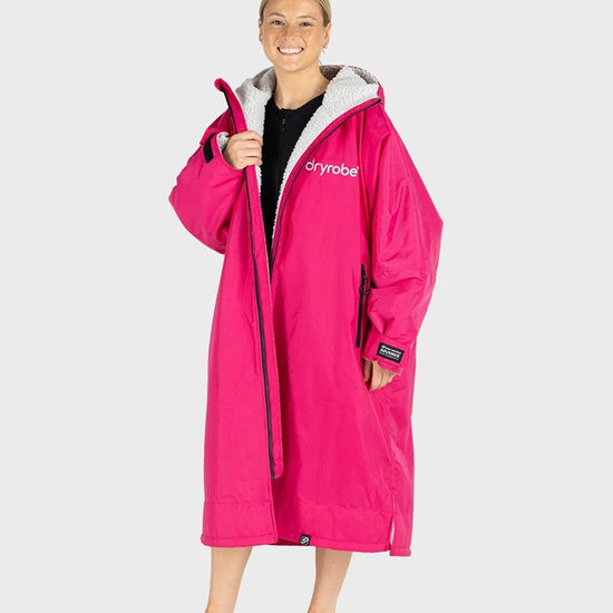 Dryrobe Advance LS Poncho Pink Light Grey