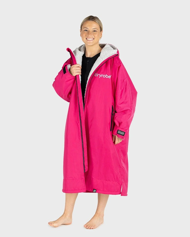 Dryrobe Advance LS Poncho Pink Light Grey