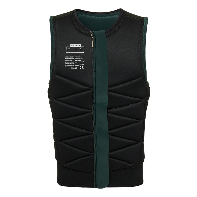 Mystic Outlaw Impact Vest Fzip Wake Dark Leafin XL