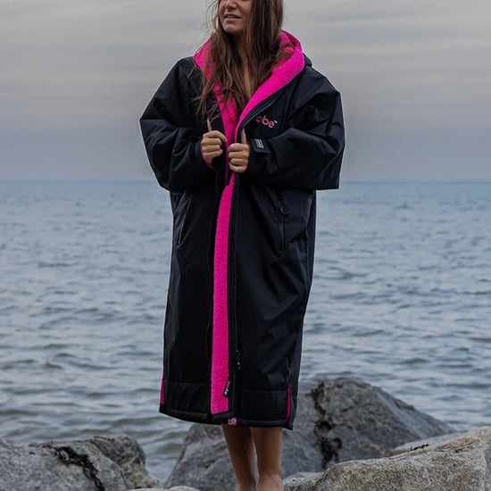 Dryrobe Advance LS Poncho Black Pink