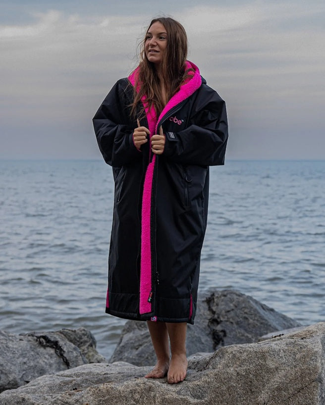 Dryrobe Advance LS Poncho Black Pink
