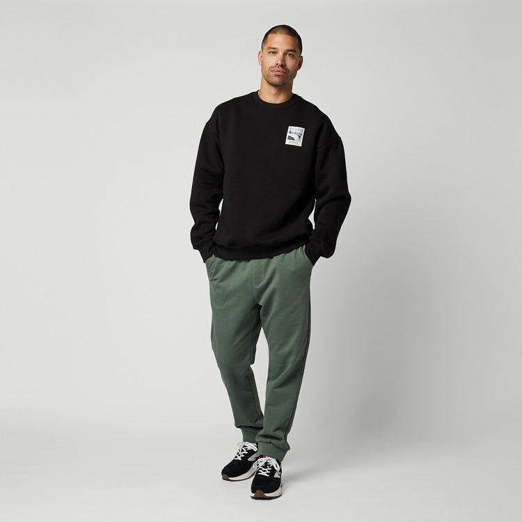 Mystic Fjord Crew Sweat Black