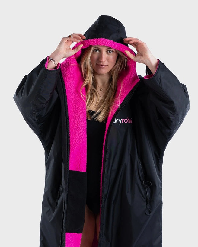 Dryrobe Advance LS Poncho Black Pink