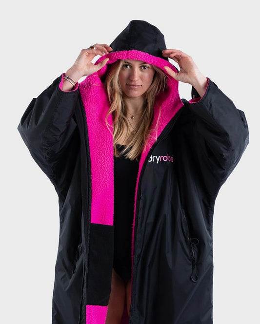 Dryrobe Advance LS Poncho Black Pink