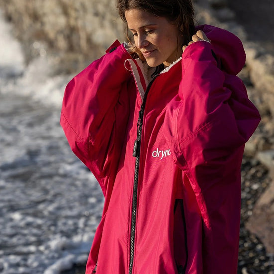 Dryrobe Advance LS Poncho Pink Light Grey