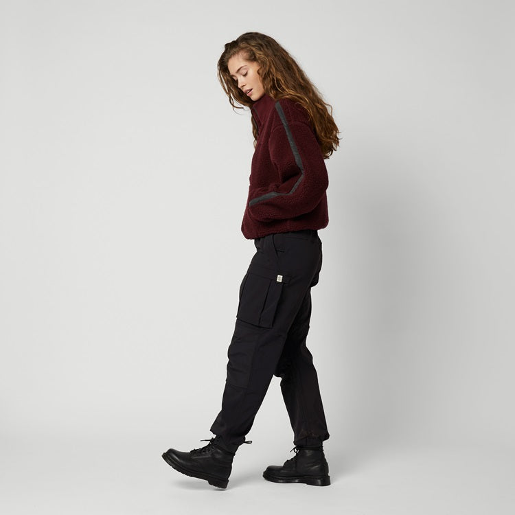 Mystic Teddy Zip Up Sweat Women Red Wine