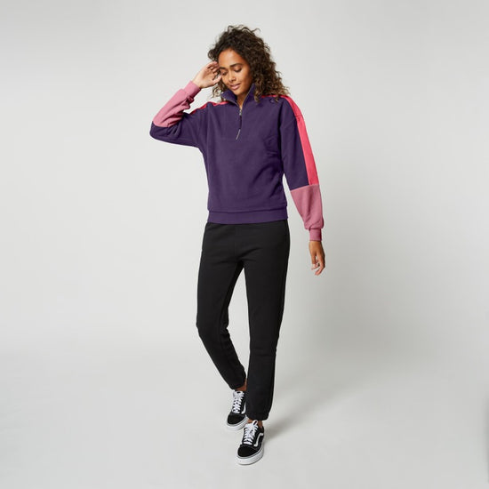 Mystic The Heat Zip Up Sweat Deep Purple