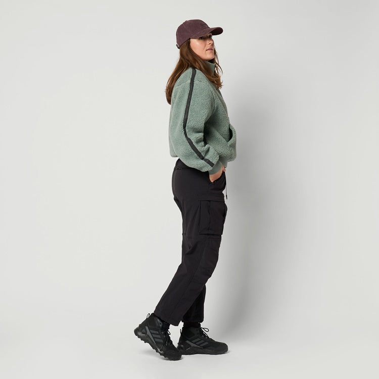 Mystic Teddy Zip Up Sweat Women Frozen Green
