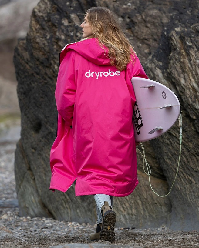 Dryrobe Advance LS Poncho Pink Light Grey