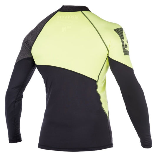 Mystic Crossfire Rash Vest L/S Lime