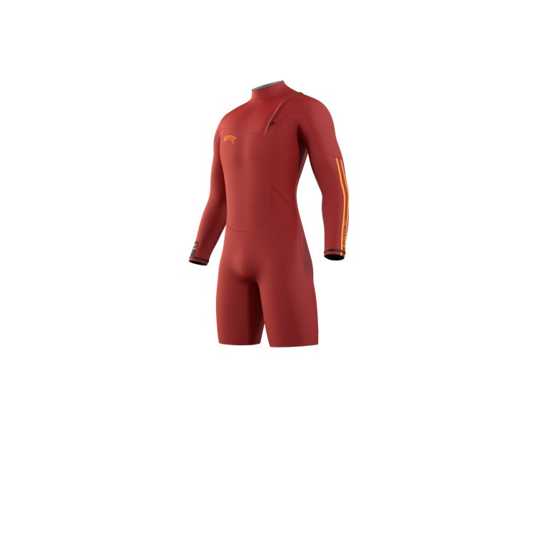 Mystic The One Longarm Shorty 3/2mm Zipfree Red