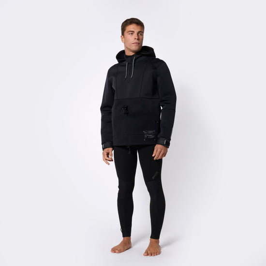 Mystic Fulmar Neoprene Hoodie 3/2mm Black