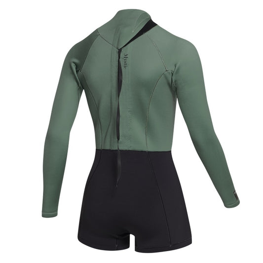 Mystic Lunar Longarm Shorty 2/2mm Bzip Dark Olive