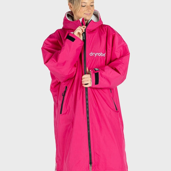Dryrobe Advance LS Poncho Pink Light Grey
