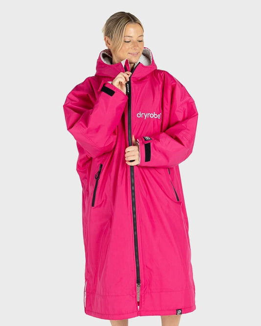 Dryrobe Advance LS Poncho Pink Light Grey