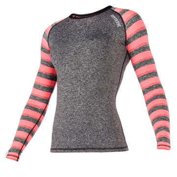 Mystic Dazzled Rash Vest L/S Coral