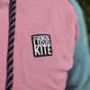 Schwerelosigkite Hoodie Wind Waves Coral Green mit Patch auf der Brust