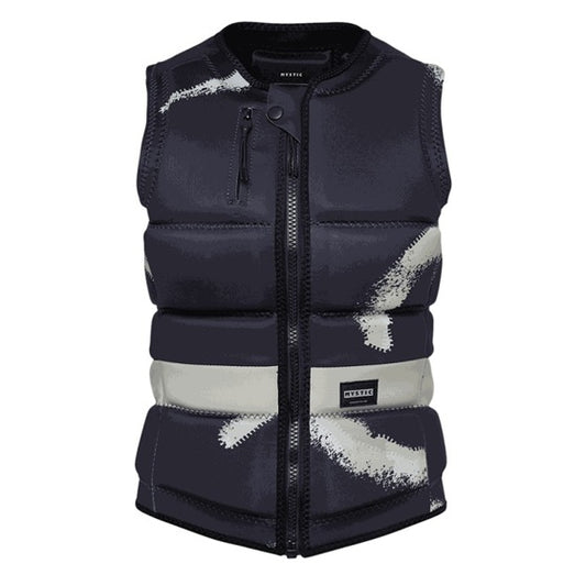 Mystic Evoke Impact Vest Fzip Wake Women Black Allover