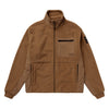 Mystic DTS Fleece Zip Thru Sweat Slate Brown