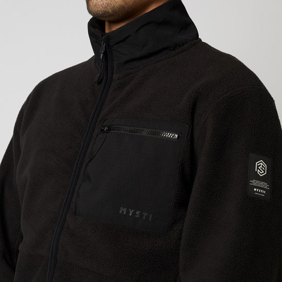 Mystic DTS Teddy Zip Thru Sweat 2024 Black