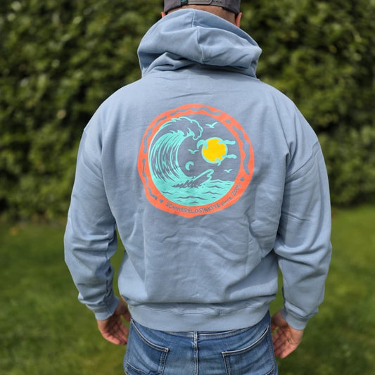 Schwerelosigkite Hoodie Wind Waves Blue