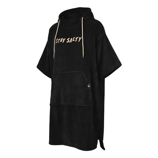 Manera Poncho Stay Salty Black