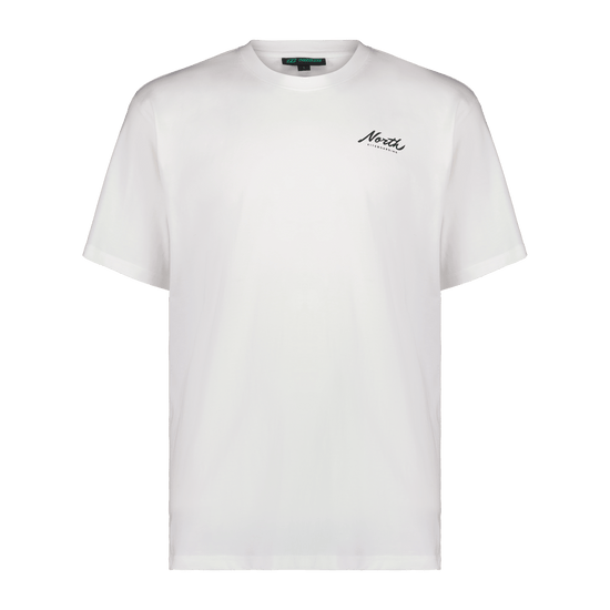 North Script Tee White