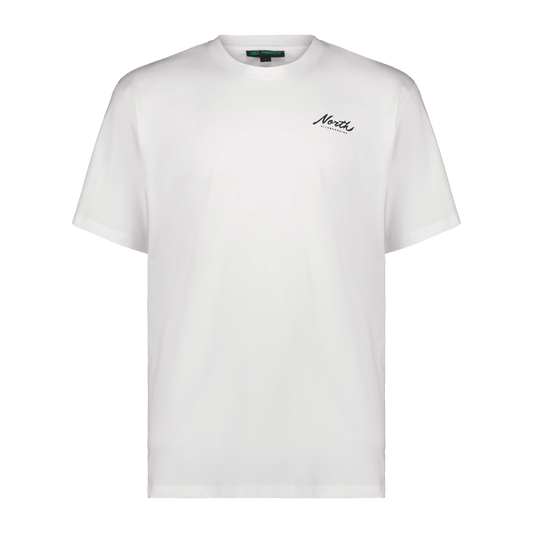 North Script Tee White