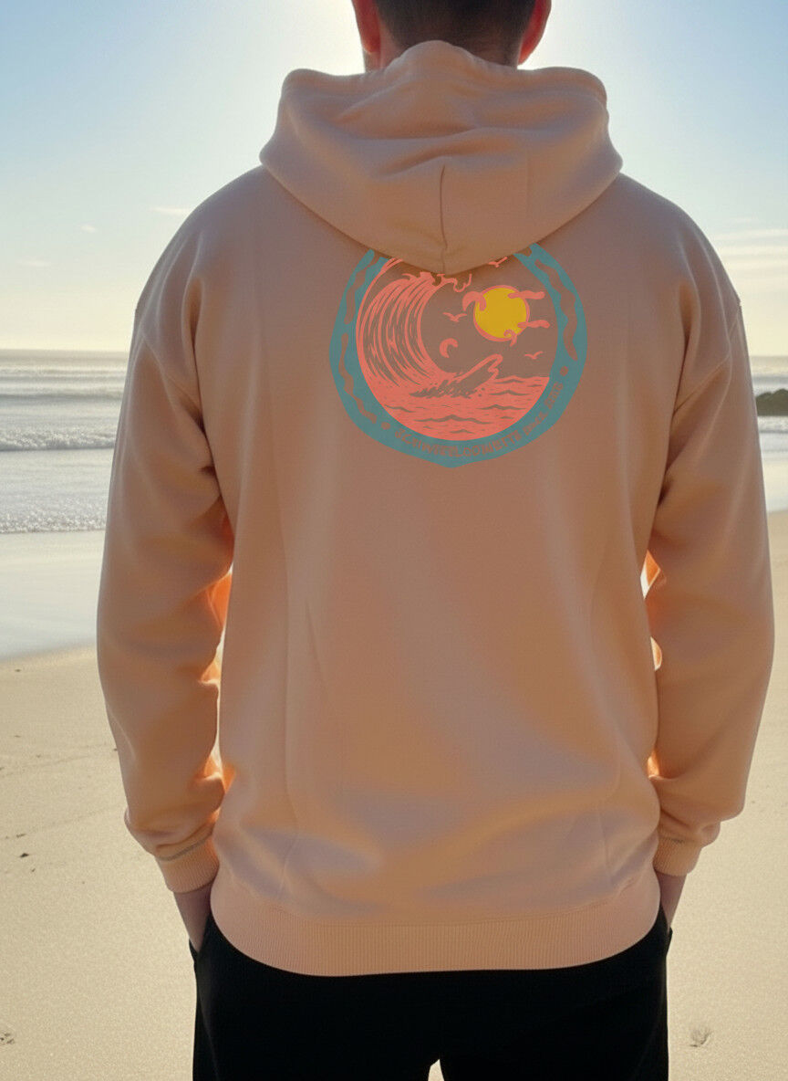 Schwerelosigkite Hoodie Wind Waves Coral