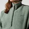Mystic Teddy Zip Up Sweat Women Frozen Green
