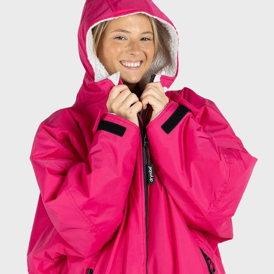 Dryrobe Advance LS Poncho Pink Light Grey