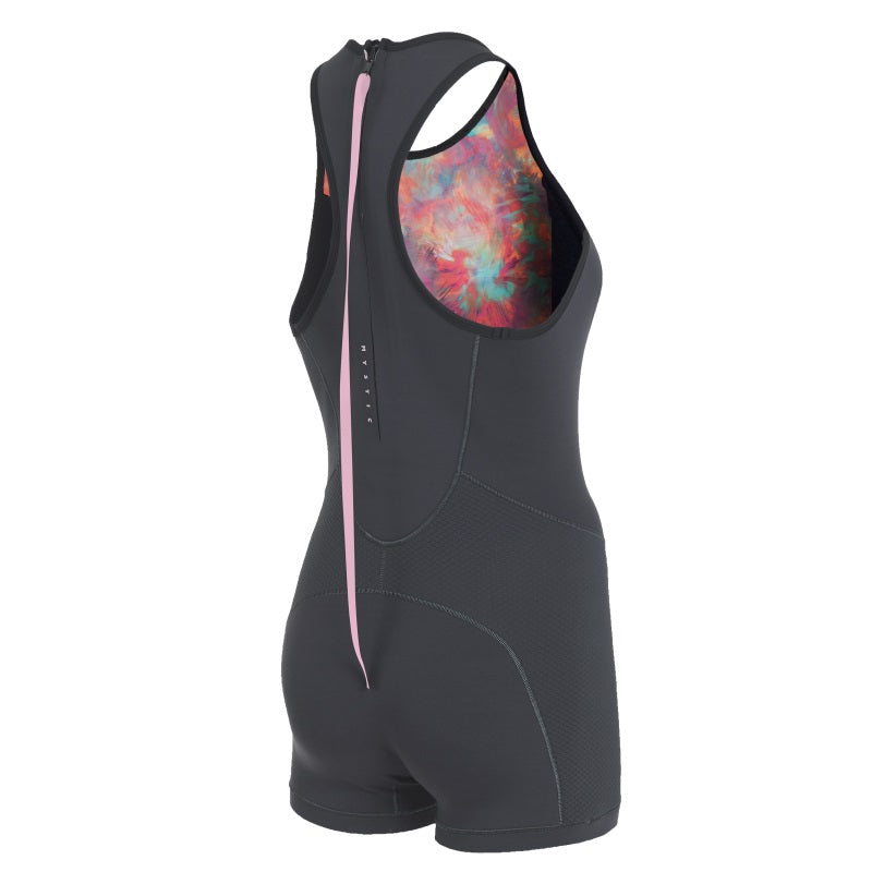 Mystic Lunar Short John 2/2mm Bzip Women Dark Grey