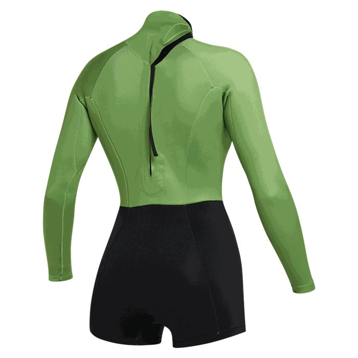 Mystic Lunar Longarm Shorty 2/2mm Bzip Women Soft Green