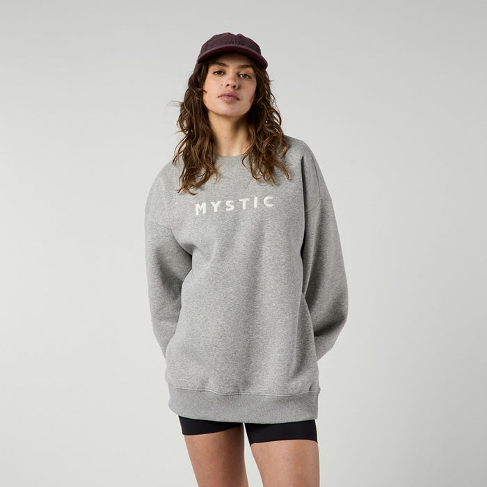 Mystic Brand Crew Sweater Light Grey