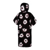 Mystic Poncho Velour Black White