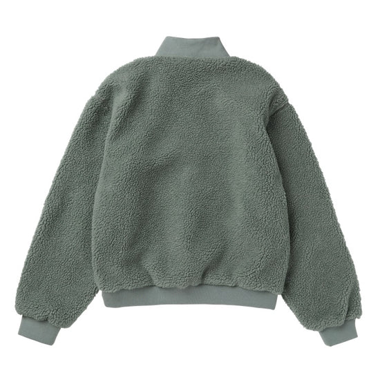 Mystic Teddy Zip Up Sweat Women Frozen Green