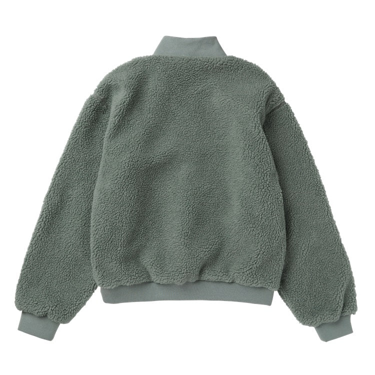 Mystic Teddy Zip Up Sweat Women Frozen Green